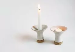 Pat O'Leary Stoneware Candlestick