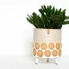 Atelier Stella Oatmeal Spot Tripod Planter -TwentyTwentyOne Shop atelier stella baggot medium oatmeal spot tripod planter 1