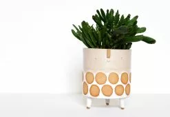 Atelier Stella Oatmeal Spot Tripod Planter
