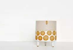 Alternative view of Atelier Stella Oatmeal Spot Tripod Planter