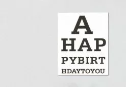 Alternative view of Lisa Jones Eye Test Birthday Card, 2015