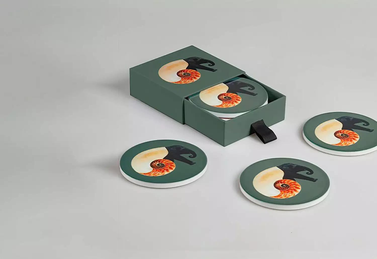 Gangzai Shellephant Coasters 3 Gangzai Shellephant Coasters