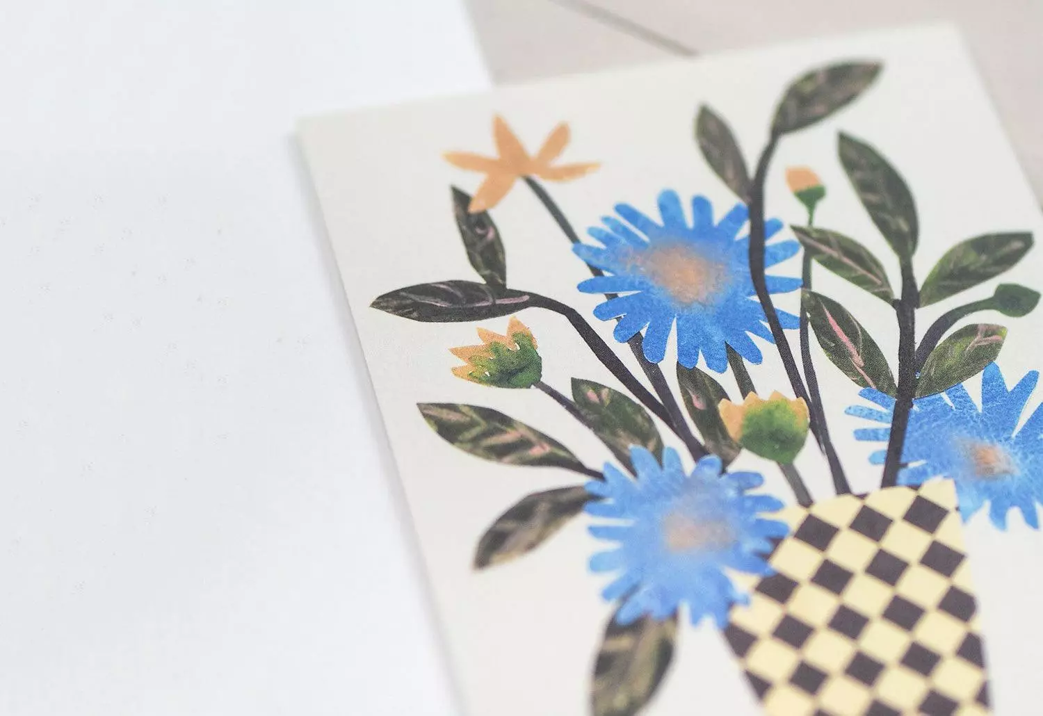 Hadley Paper Goods Checker Vase Card 4 Hadley Paper Goods Checker Vase Card - Image 2
