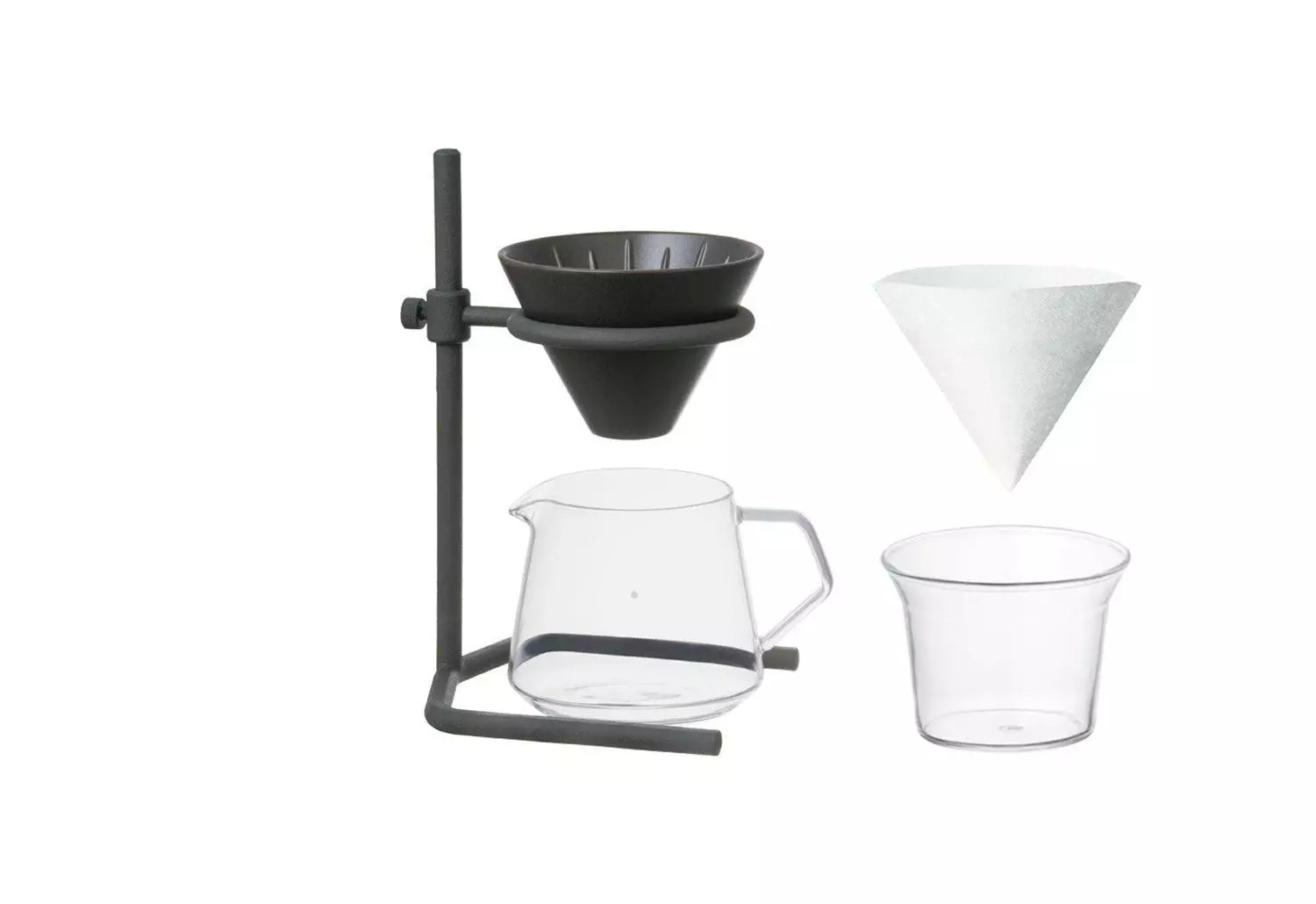 Kinto Slow Coffee Brewer Stand Set, Black 6 Kinto Slow Coffee Brewer Stand Set, Black - Image 4
