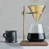 Kinto Slow Coffee Brewer Stand Set, Brass -TwentyTwentyOne Shop kinto slow coffee slow brewer stand set