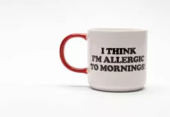 Alternative view of Magpie Peanuts Allergic To Mornings Mug