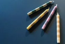 Hay Stripe Candle Set
