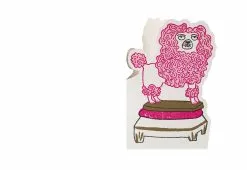 Archivist Gallery Pink Poodle Card