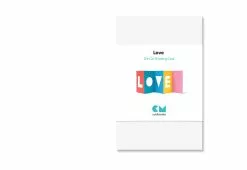 Cut And Make Love Folding Card -TwentyTwentyOne Shop twentytwentyone Cut and Make LOVE Folding Card 1