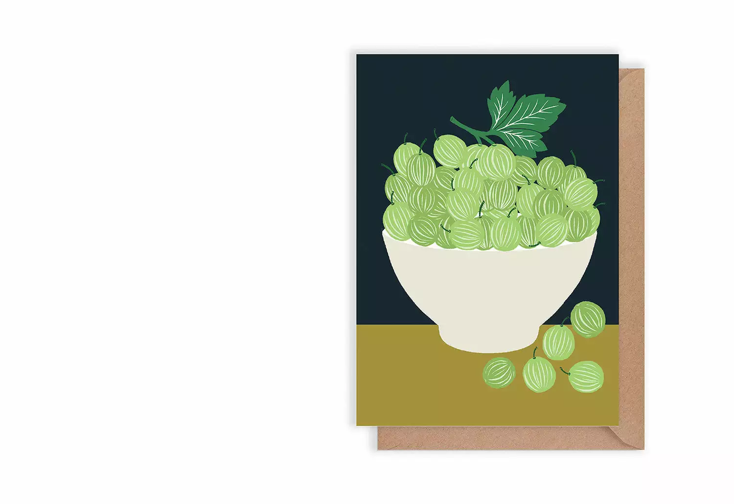Kiran Ravilious Gooseberries Fruit Bowl Card 3 Kiran Ravilious Gooseberries Fruit Bowl Card