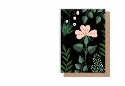 Kiran Ravilious Night Garden Black Foliage Card