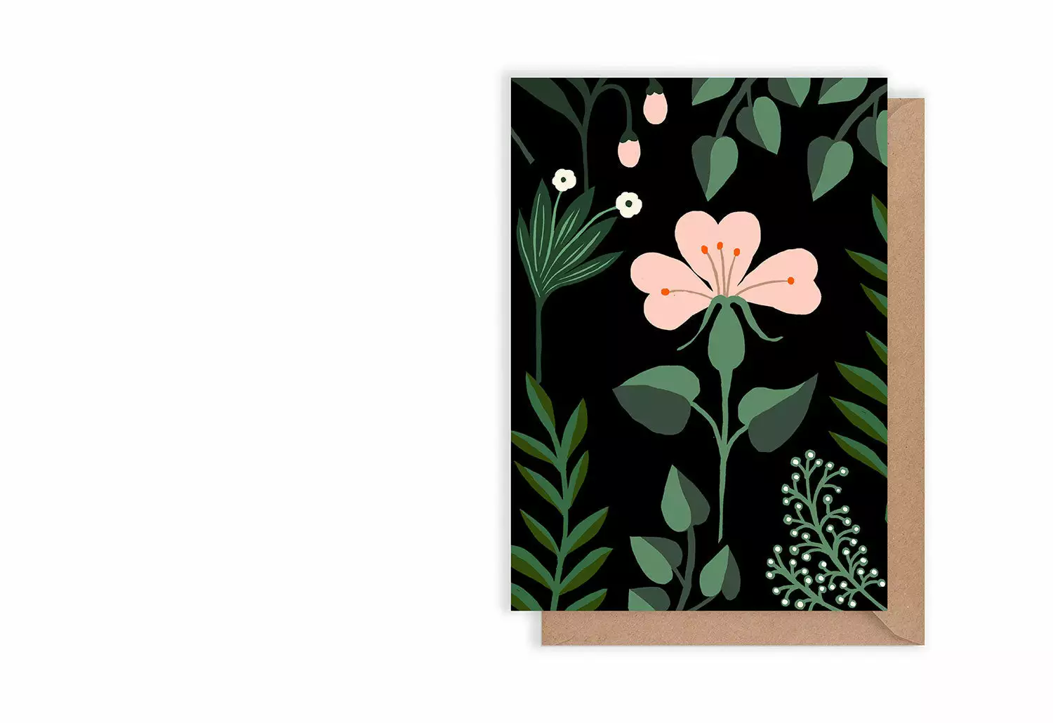 Kiran Ravilious Night Garden Black Foliage Card 3 Kiran Ravilious Night Garden Black Foliage Card