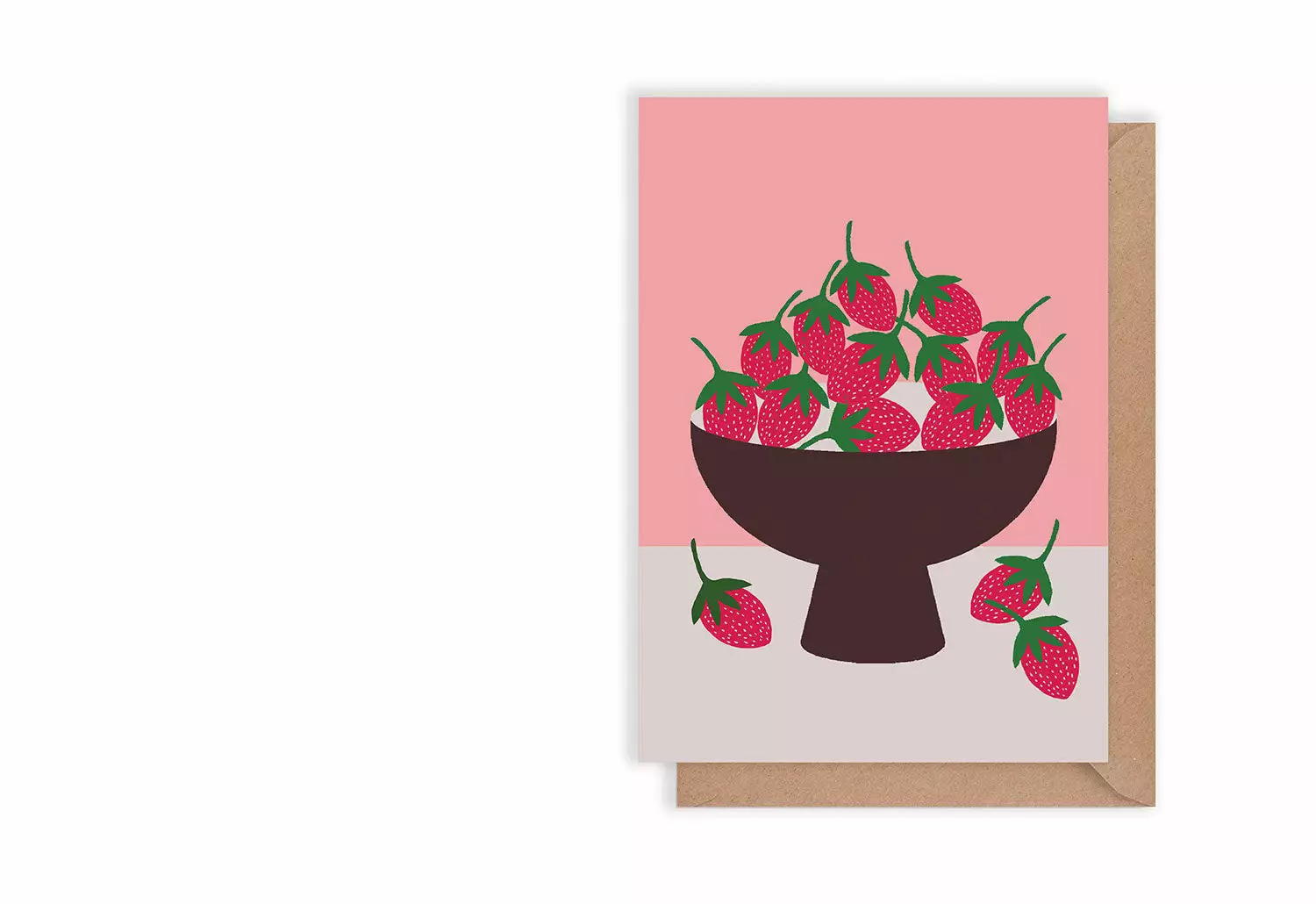 Kiran Ravilious Strawberry Fruit Bowl Card 3 Kiran Ravilious Strawberry Fruit Bowl Card