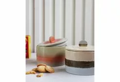 HKliving 70s Cookie Jar, Lake 11 HKliving 70s Cookie Jar, Lake -TwentyTwentyOne Shop twentytwentyone hkliving 70s ceramic cookie jar lake 1