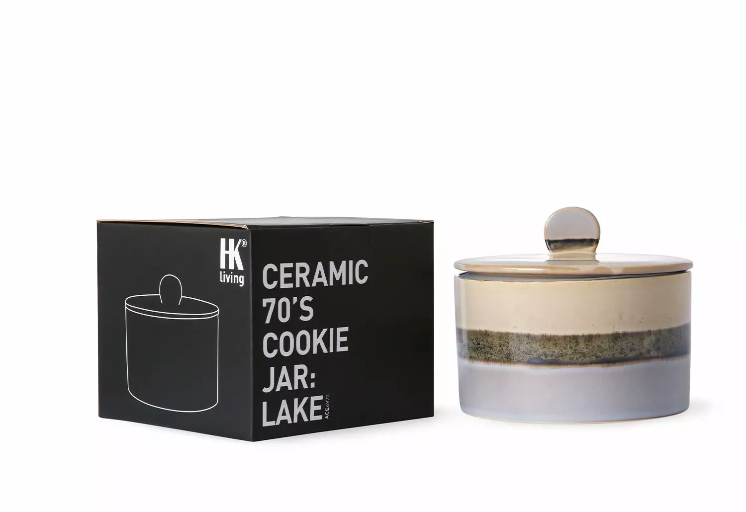 HKliving 70s Cookie Jar, Lake 4 HKliving 70s Cookie Jar, Lake - Image 2