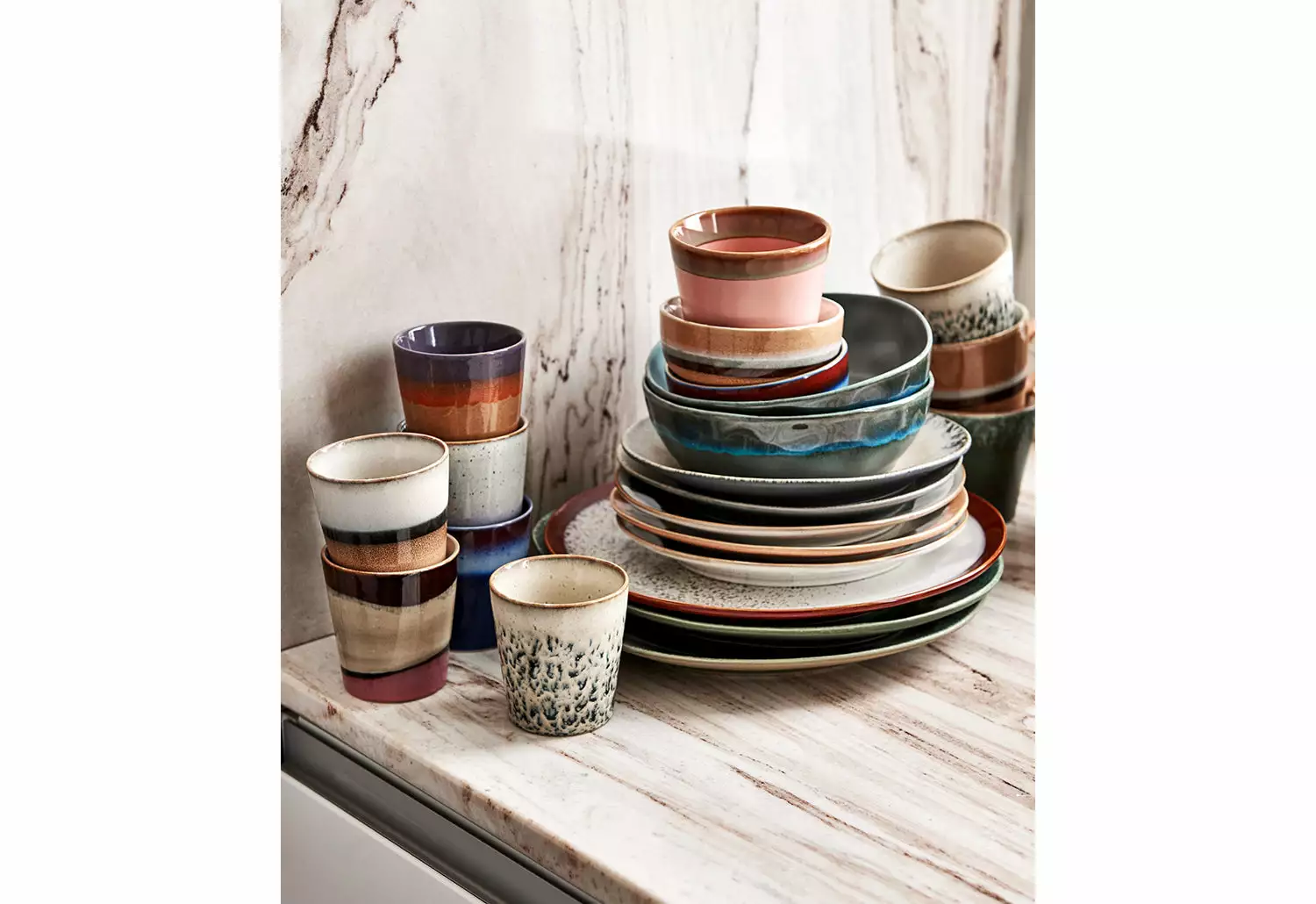 HKliving 70s Side Plates, Set Of 2, Bark 9 HKliving 70s Side Plates, Set Of 2, Bark - Image 7